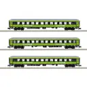 Coffret de 3 voitures de voyageurs pour train express « FlixTrain » - Minitrix 15462 - N 1/160 - Ep VI - 2R