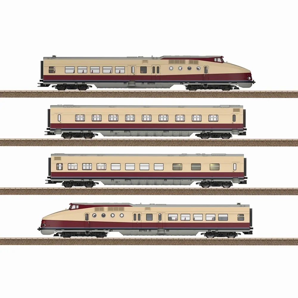 Rame automotrice 4 éléments rapide diesel VT 18.16 - Trix 25175 - HO 1/87 - DR/RDA - Ep VI - Digital sound - 2R 