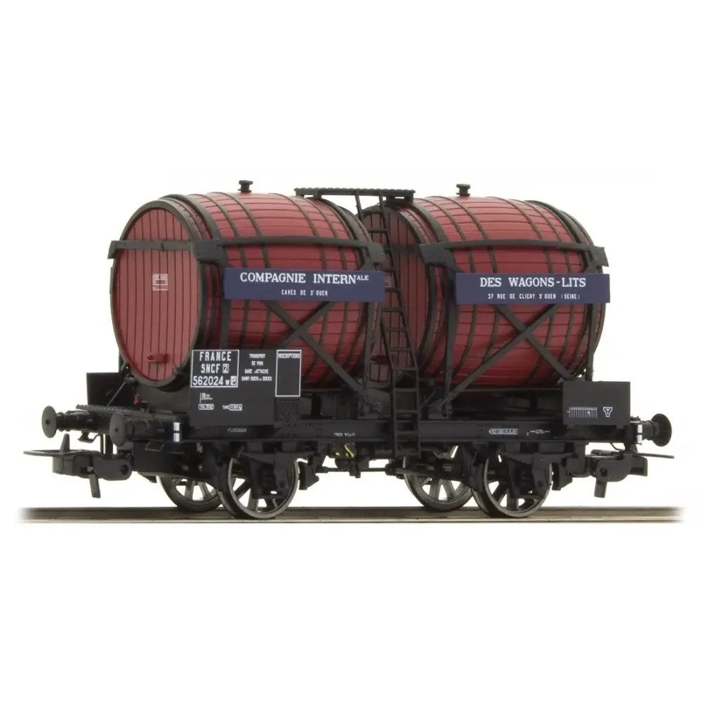 Wagon citerne OCEM 19 Bi-foudres, brun, CIWL - LS Models 30561 - HO 1/87 - SNCF - EP.IIIa - 2R 