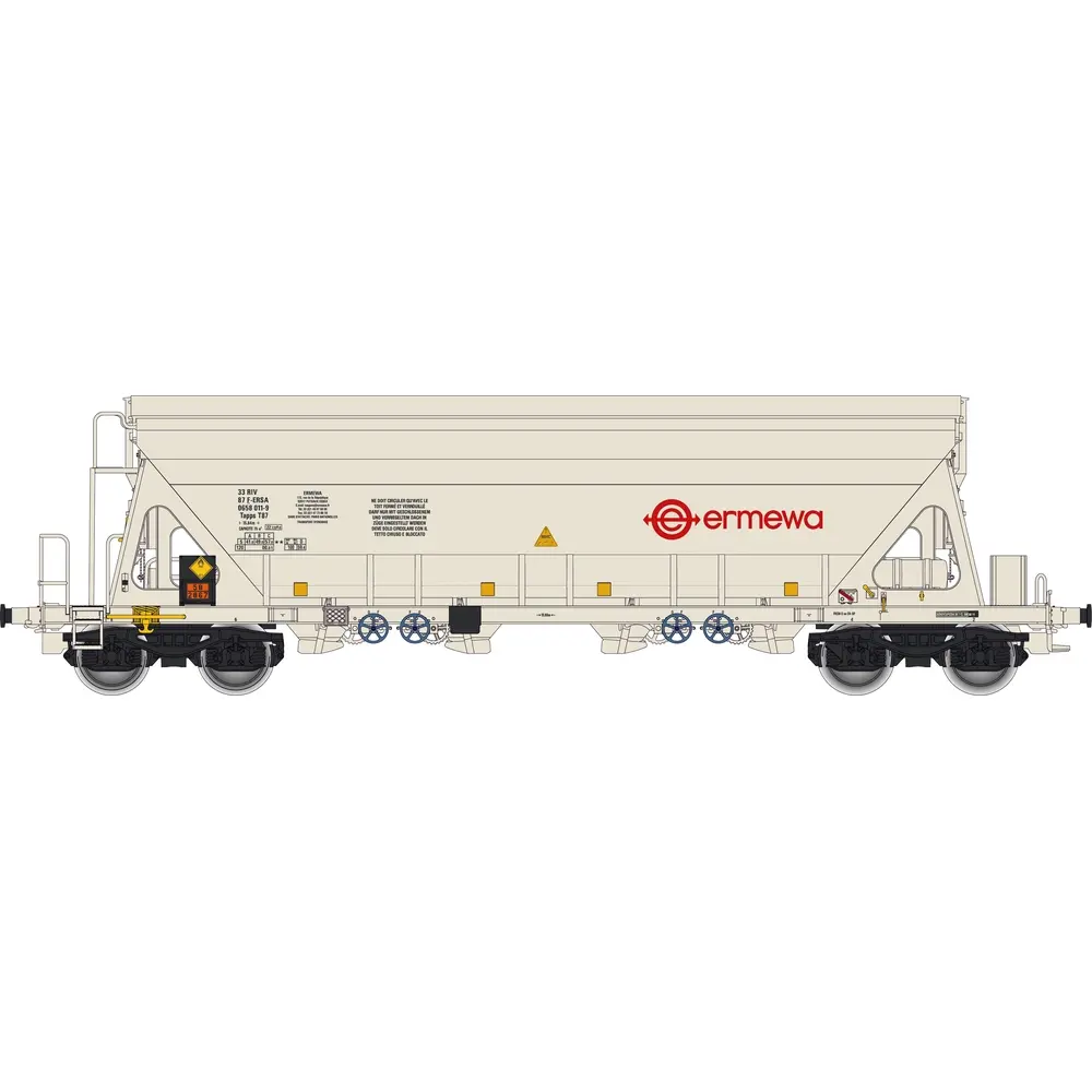 Wagon trémie Tapps blanc "ERMEWA" - Albert Modell 065323 - HO 1/87 - F-ERSA - Ep VI - 2R