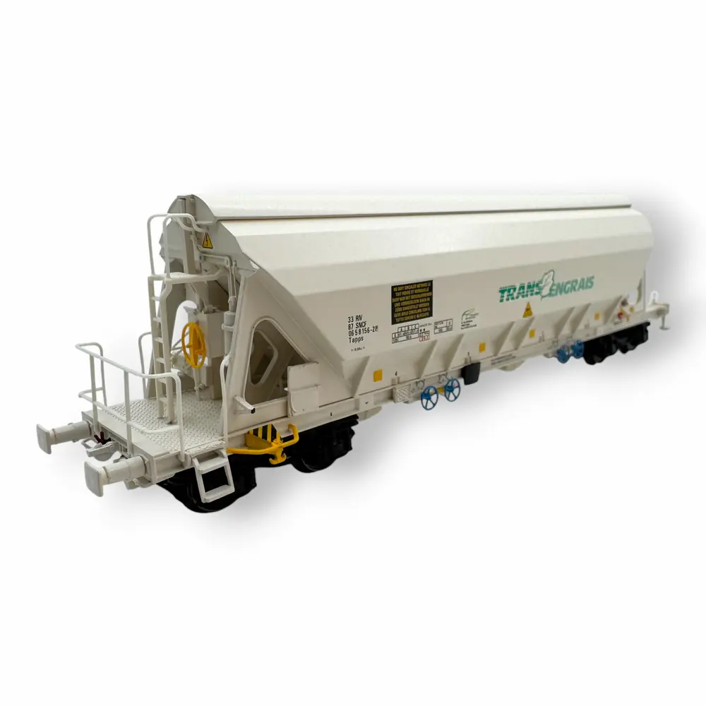 Wagon trémie Tapps blanc "Trans Engrais" - Albert Modell 065325 - HO 1/87 - SNCF - Ep V - 2R