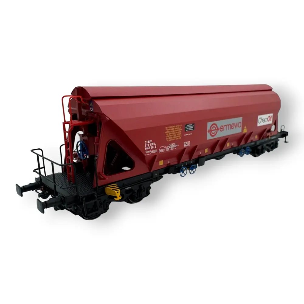 Wagon trémie Tapps rouge "ERMEWA", "ChemOil" - Albert Modell 065332 - HO 1/87 - F-ERSA - Ep VI - 2R