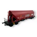 Wagon trémie Tapps rouge "ERMEWA", "ChemOil" - Albert Modell 065332 - HO 1/87 - F-ERSA - Ep VI - 2R