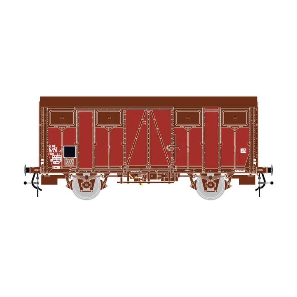 Wagon de marchandises couvert OCEM Gms - LS Models 31302 - HO 1/87 - SNCF - EP.IVa - 2R