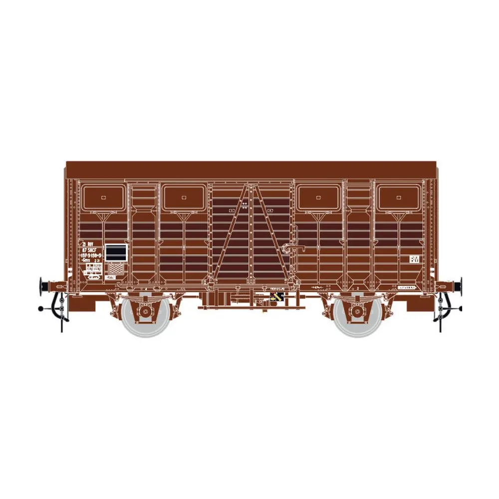 Wagon couvert OCEM Gms - LS Models 31303 - HO 1/87 - SNCF - EP.IVa - 2R