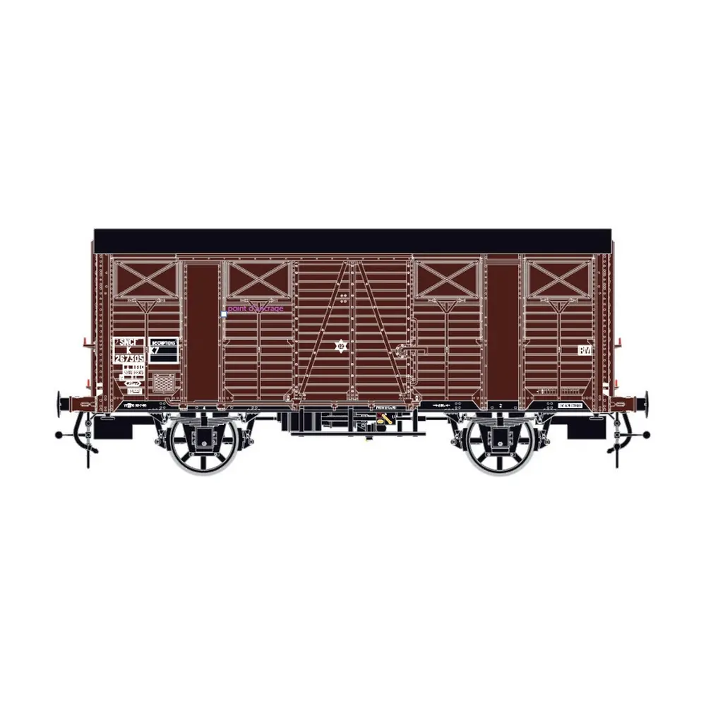 Wagon couvert de marchandises OCEM - LS Models 31308 - HO 1/87 - SNCF - EP.IIIb - 2R 