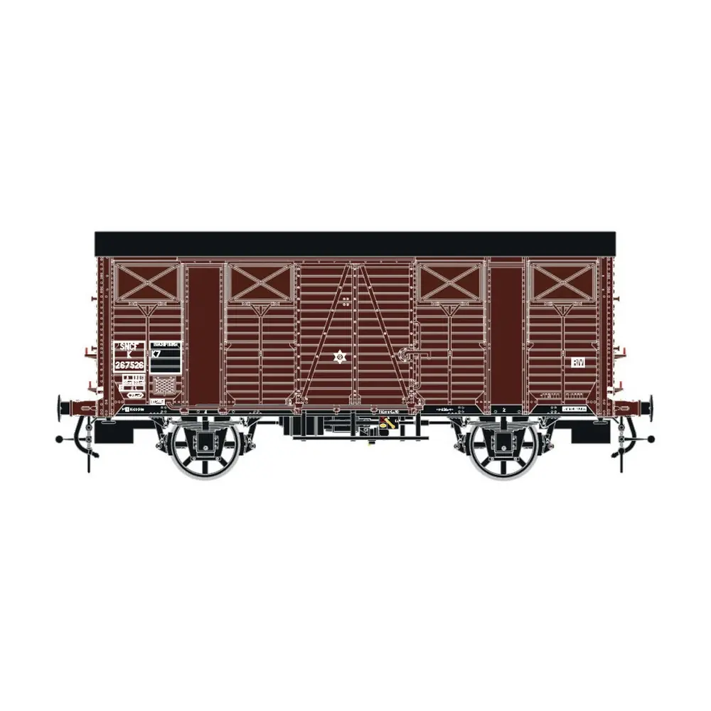 Wagon couvert de marchandises OCEM - LS Models 31309 - HO 1/87 - SNCF - EP.IIIb - 2R