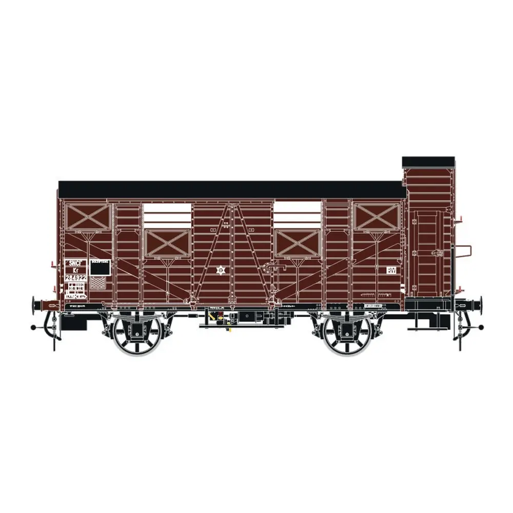 Wagon couvert OCEM Kf 29 - LS Models 31311 - HO 1/87 - SNCF - EP.III - 2R