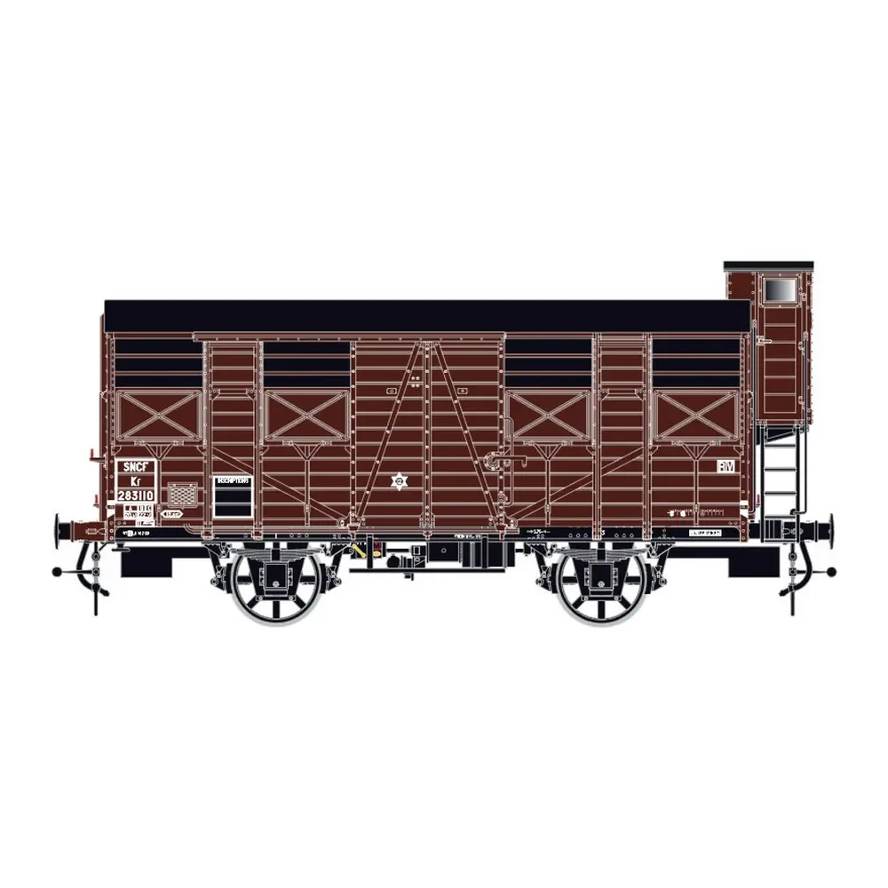 Wagon couvert OCEM - LS Models 31313 - HO 1/87 - SNCF - EP.III - 2R 