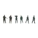 4 prisonniers de guerre de la Wehrmacht + 2 gardes britanniques - Artitec 5870065 - HO 1/87
