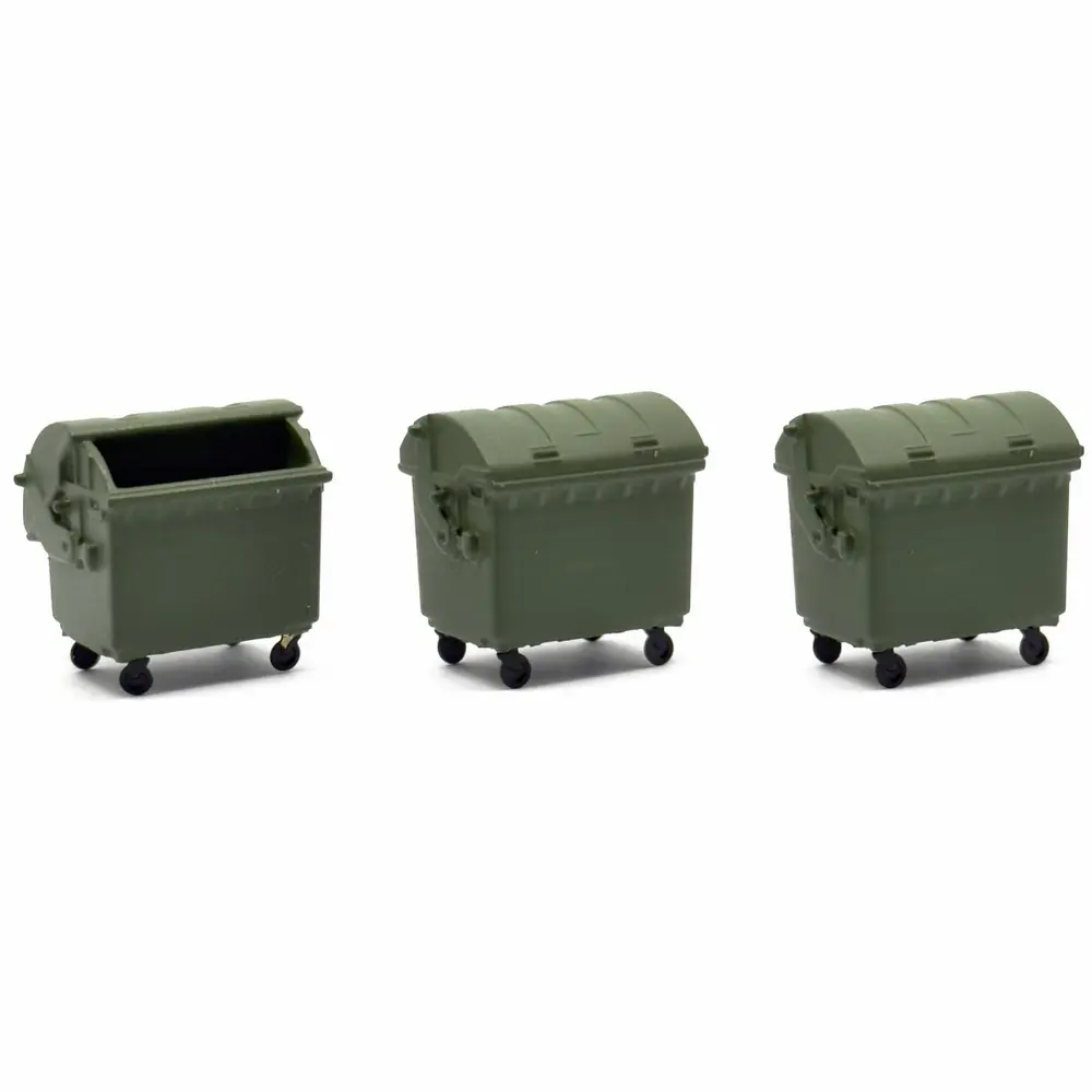 3 poubelles vertes - Mafen 211080 - N 1/160