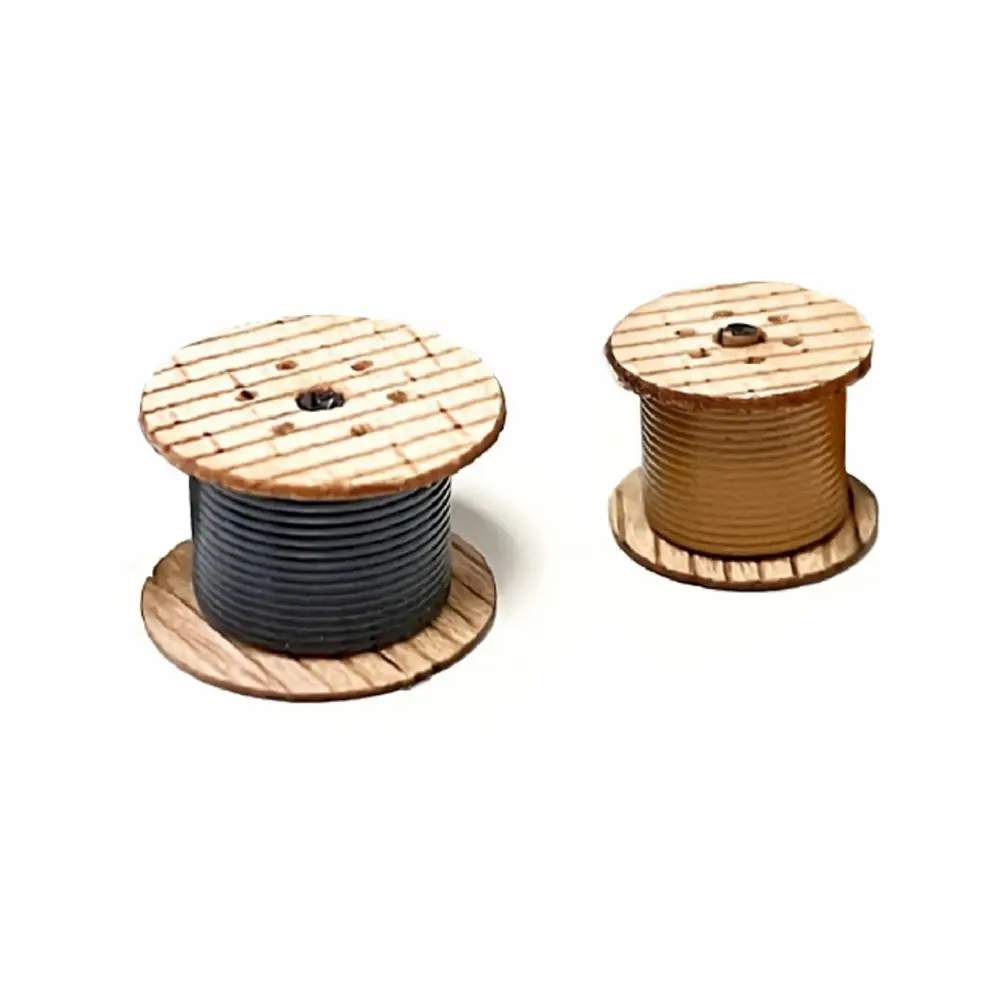 Tambours de câble en bois - 87Train 221075 - HO 1/87