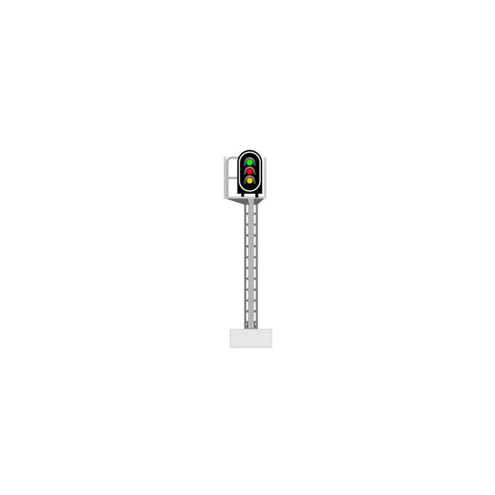 Signal principal avec 3 LEDs (vert/rouge/jaune) - 87Train 913203 - HO 1/87 - SNCF 