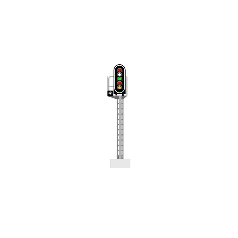 Signal principal avec 6 LEDs (rouge/blanc/vert/rouge/jaune/blanc) - 87Train 913206 - HO 1/87 - SNCF
