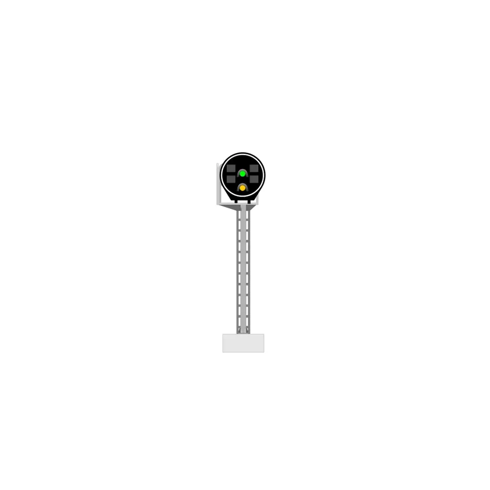 Signal Disque avec 2 LEDs (vert/jaune) - 87Train 913218 - HO 1/87 - SNCF