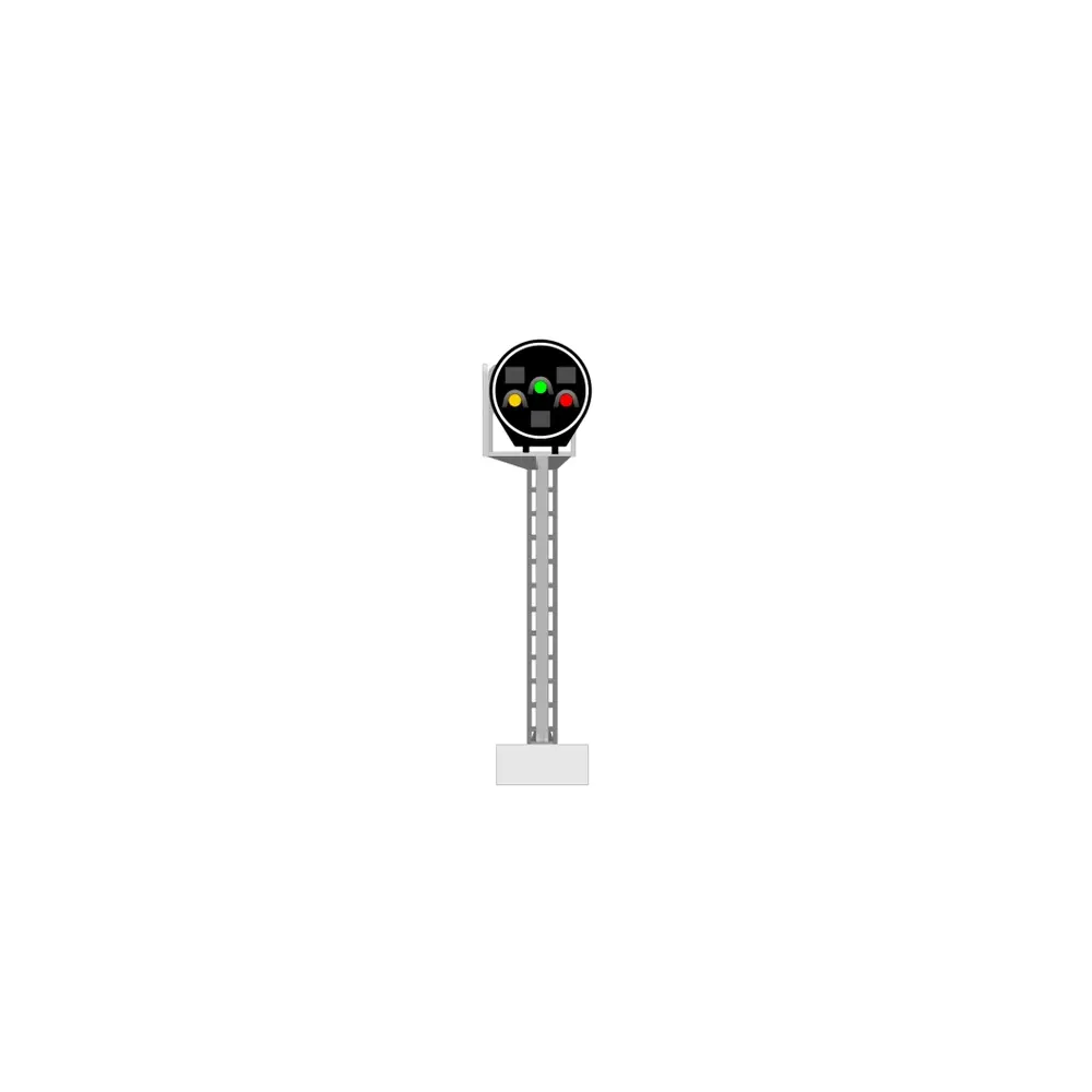Signal Disque avec 3 LEDs (vert/jaune/rouge) - 87Train 913219 - HO 1/87 - SNCF 