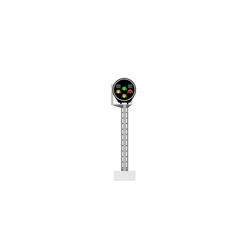 Signal Disque avec 4 LEDs (vert/2 jaune/rouge) - 87Train 913220 - HO 1/87 - SNCF 