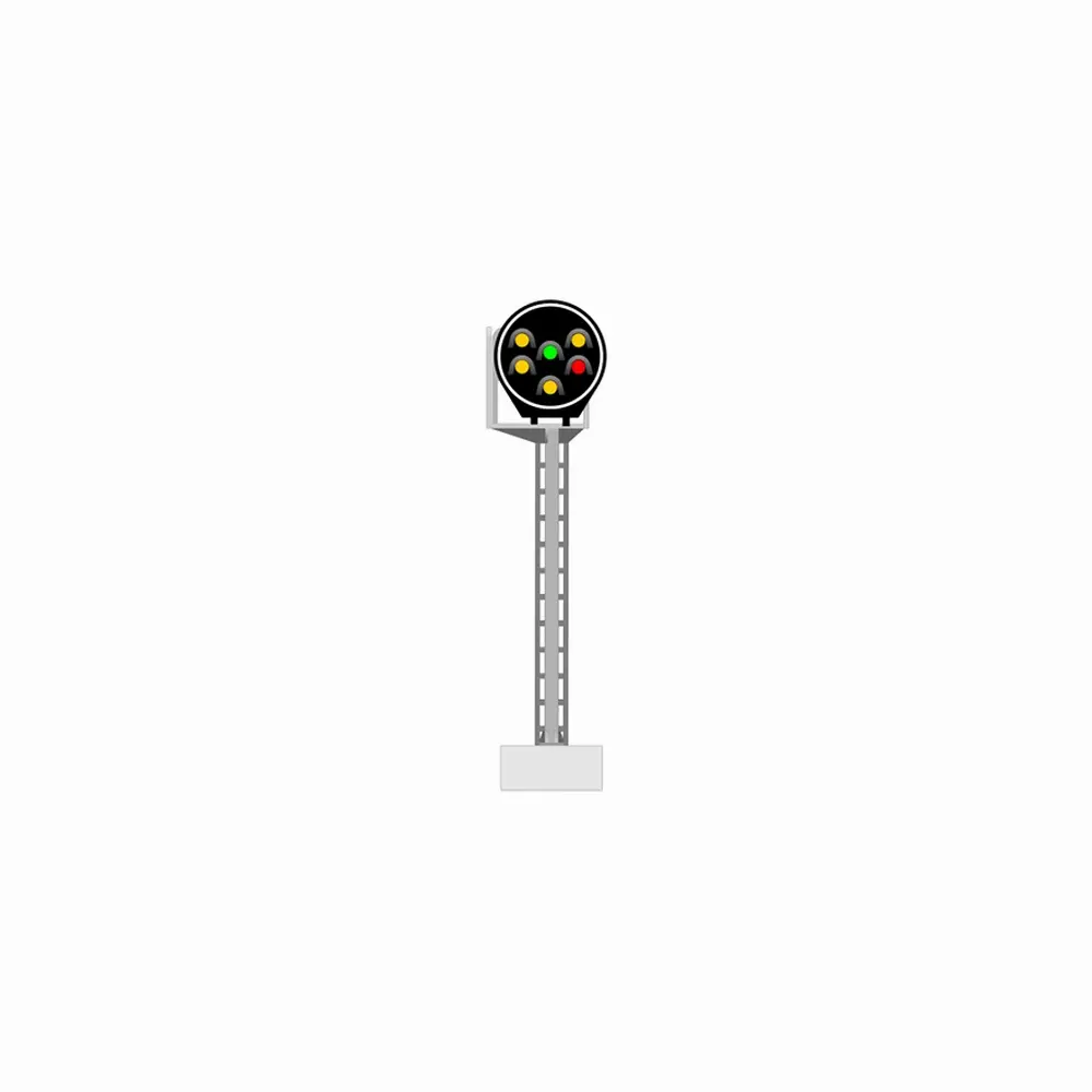  Signal à disque avec 6 LED (4 jaune/vert/rouge) - 87Train 913222 - HO 1/87