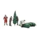 Le Père Noël charge des sapins de Noël - Artitec 5870165 - HO 1/87 