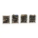 4 étagères de rangement - Artitec 387.434 - HO 1/87