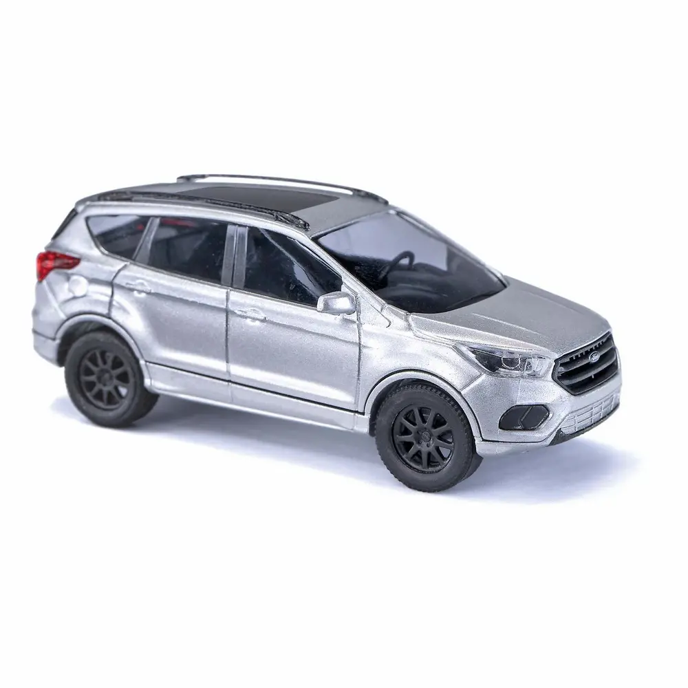 Ford Kuga 2017 avec toit panoramique, argent métallisé - Busch 53503 - HO 1/87