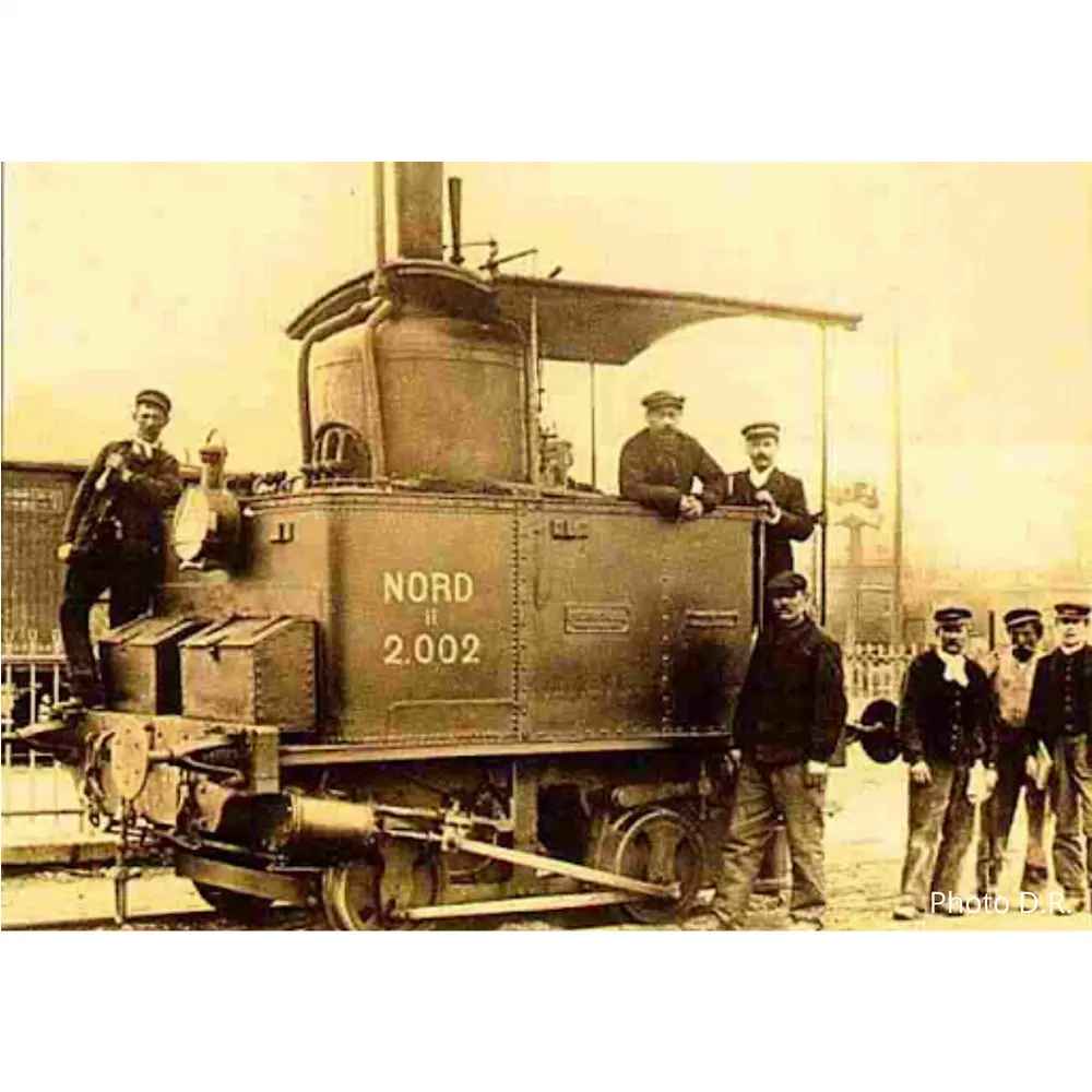 Locomotive de manœuvre à chaudière verticale 020T n°2002, constructeur Fives-Lilles, La Chapelle, noir boiler tolé bleu - Fulgurex 2287 - HO 1/87 - NORD - Ep I - Digital sound - 2R