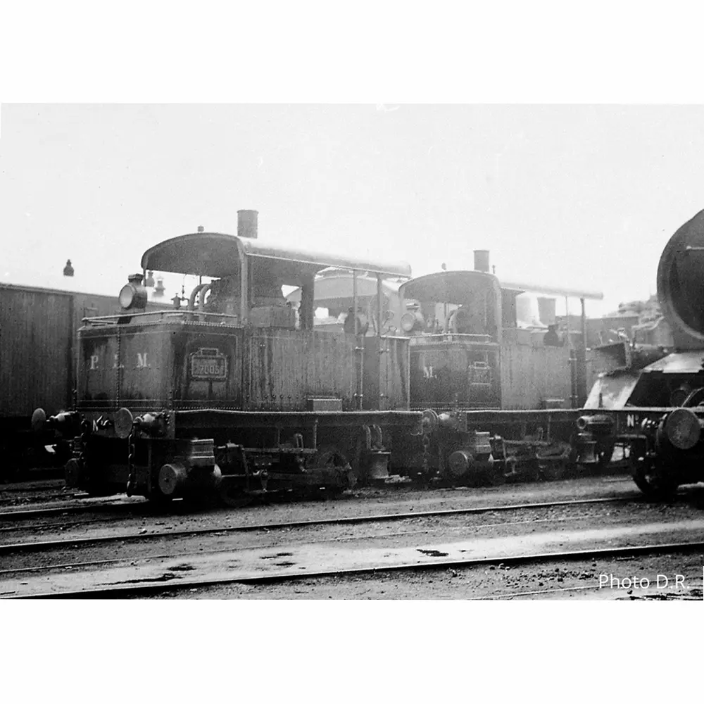 Locomotive de manœuvre à chaudière verticale 020T n°7005, constructeur Porter USA, grande cabine, noir boiler tolé bleu - Fulgurex 2287/3 - HO 1/87 - PLM - Ep II - Digital sound - 2R