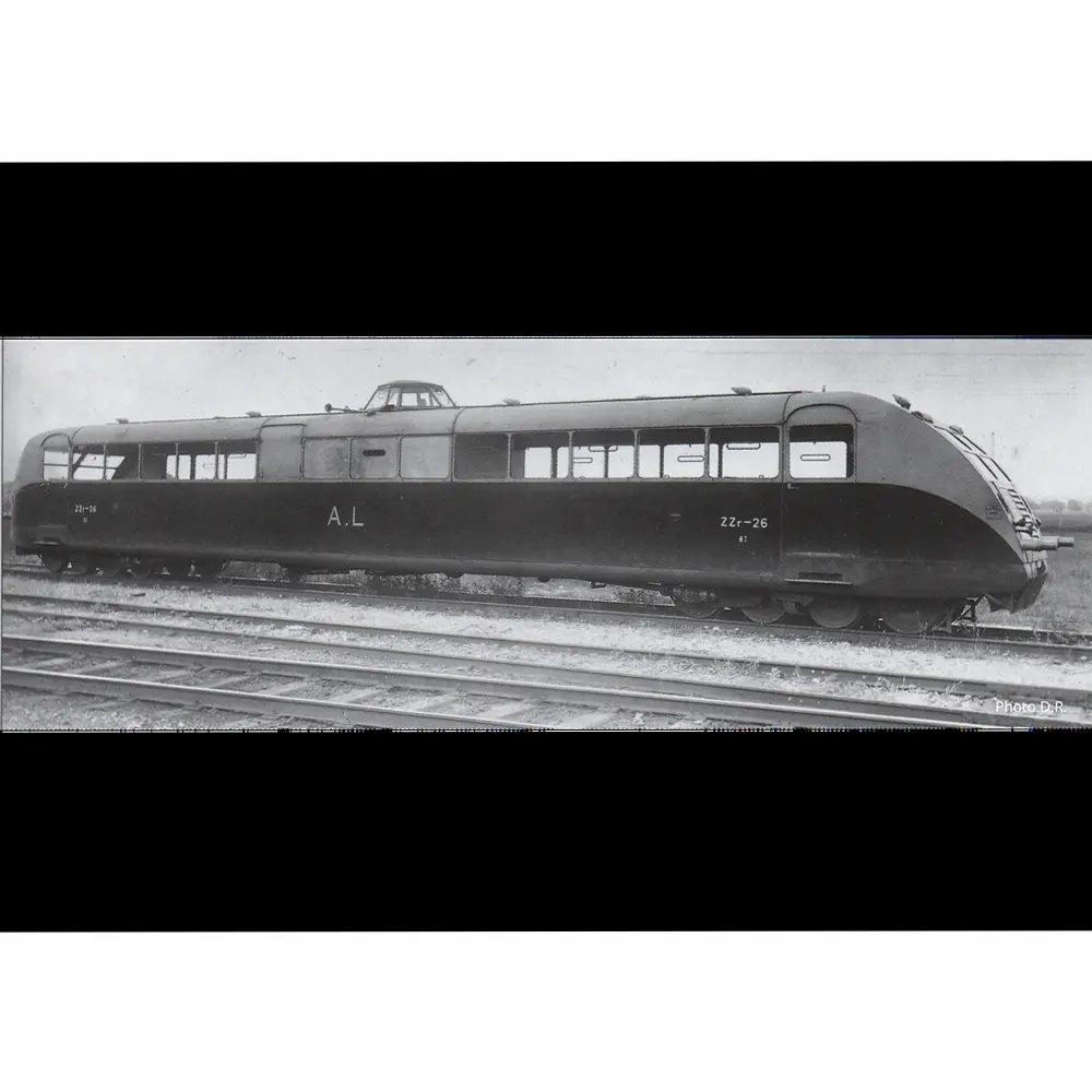 Autorail Bugatti WLG 400cv ZZr-26 version courte, vert foncé/gris clair, dépôt de Strasbourg - Fulgurex 2288 - HO 1/87 - A.L - Ep II - Digital sound - 2R
