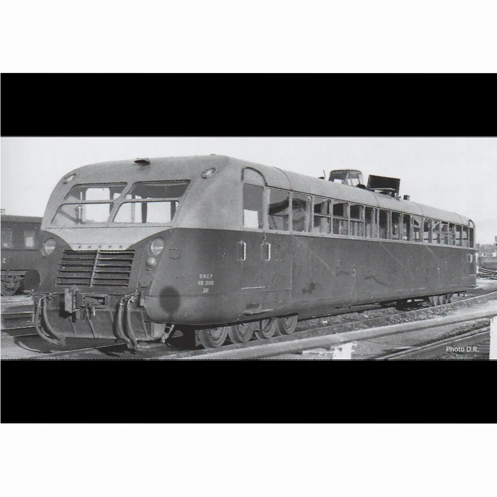 Autorail Bugatti WLG 400cv XB 3103 version allongée, rouge/crème, dépôt de Nantes - Fulgurex 2289/3 - HO 1/87 - SNCF - Ep III - Digital sound - 2R