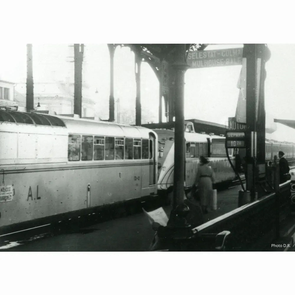 Autorail Bugatti WLG 400cv ZZr-25 version surallongée, gris/filets bleus/blanc, dépôt de Strasbourg - Fulgurex 2290 - HO 1/87 - A.L - Ep II - Digital sound - 2R
