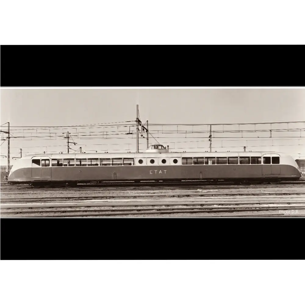 Autorail Bugatti WLG 400cv ZZy 24445 version surallongée, rouge rubis/gris, dépôt Le Mans - Fulgurex 2290/1 - HO 1/87 - ETAT - Ep II - Digital sound - 2R