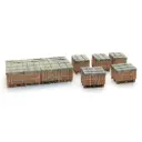 Cargaison : briques sur palettes de 70 x 23 mm - Artitec 487.801.91 - HO 1/87