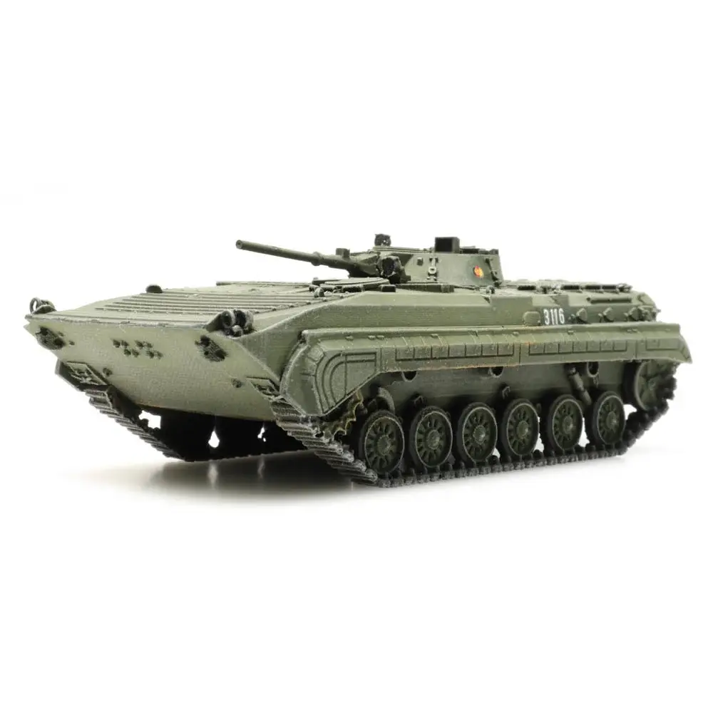 BMP1 NVA vert Eisenbahntransport - Artitec 6870289 - HO 1/87