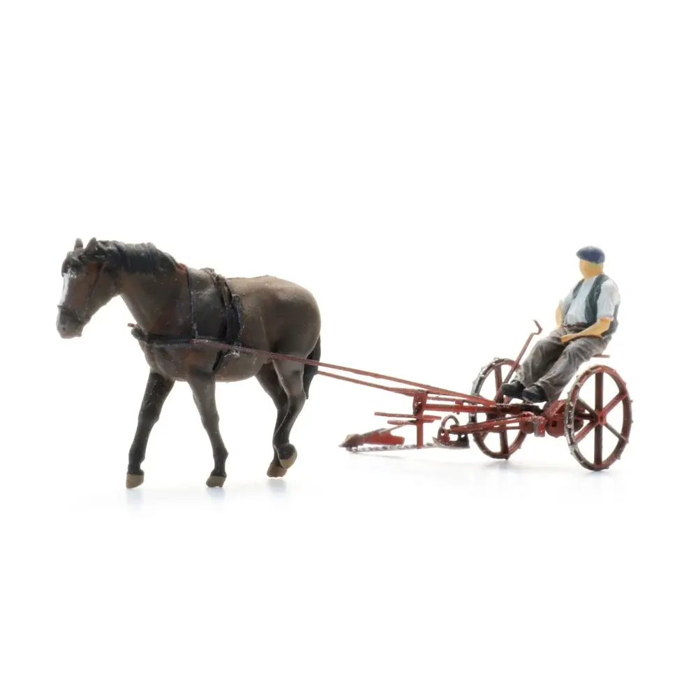 Barre de coupe avec cheval + figurine - Artitec 387.610 - HO 1/87