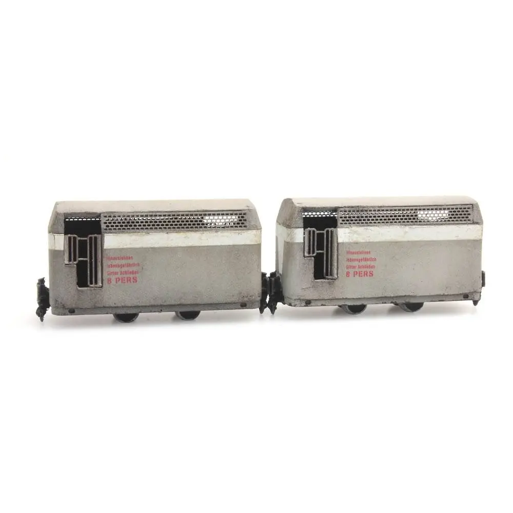 Wagons de voyageurs du chemin de fer minier - Artitec 387.373 - HO 1/87
