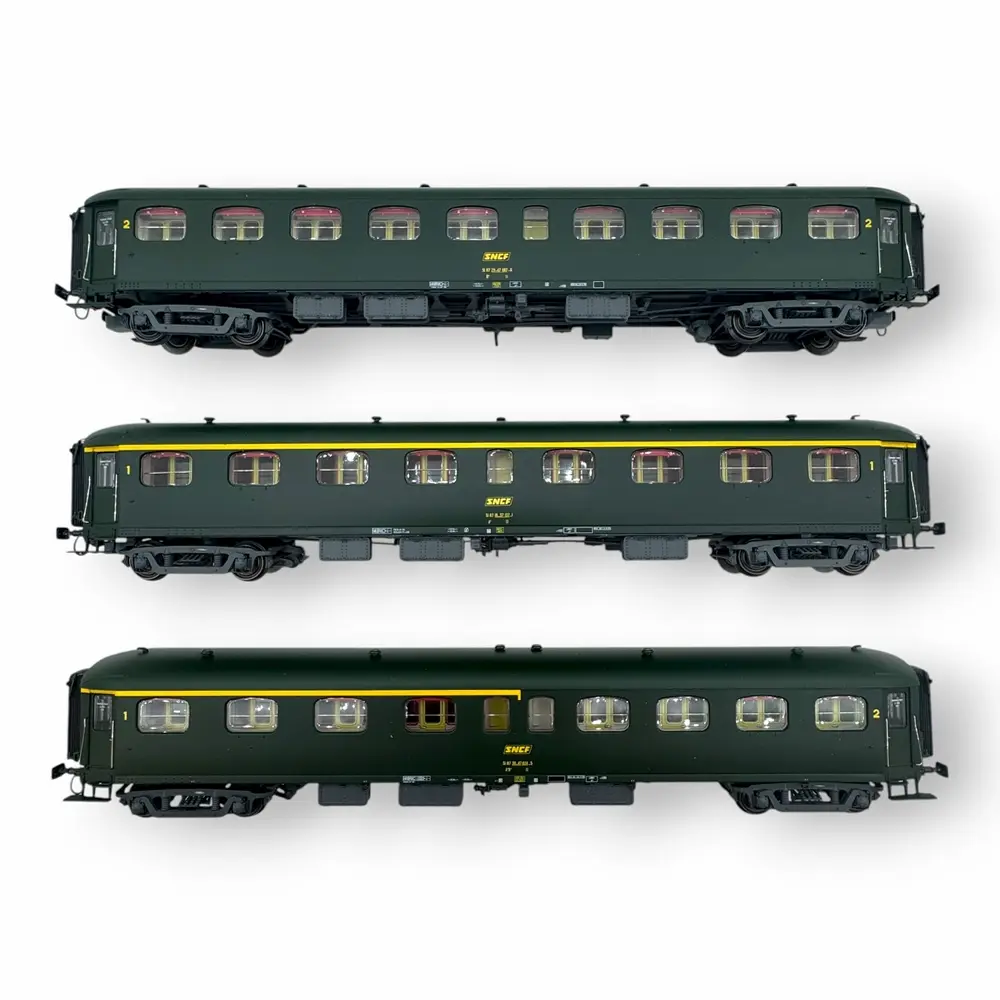 Set de 3 voitures rapides Nord - LS Models 40192 - HO 1/87 - SNCF - Ep IV - 2R