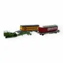 Coffret Kangourou, 2 wagons, 2 remorques, 1 tracteur, 1 rampe - Ree Modèles WB333 - HO 1/87 - SNCF - Ep III - 2R