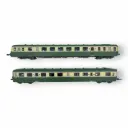 Autorail diesel RGP II X 2717 avec remorque XR 7710, livrée vert/beige, logo d'origine - Jouef HJ2418S - HO 1/87 - SNCF - Ep IV - Digital sound - 2R