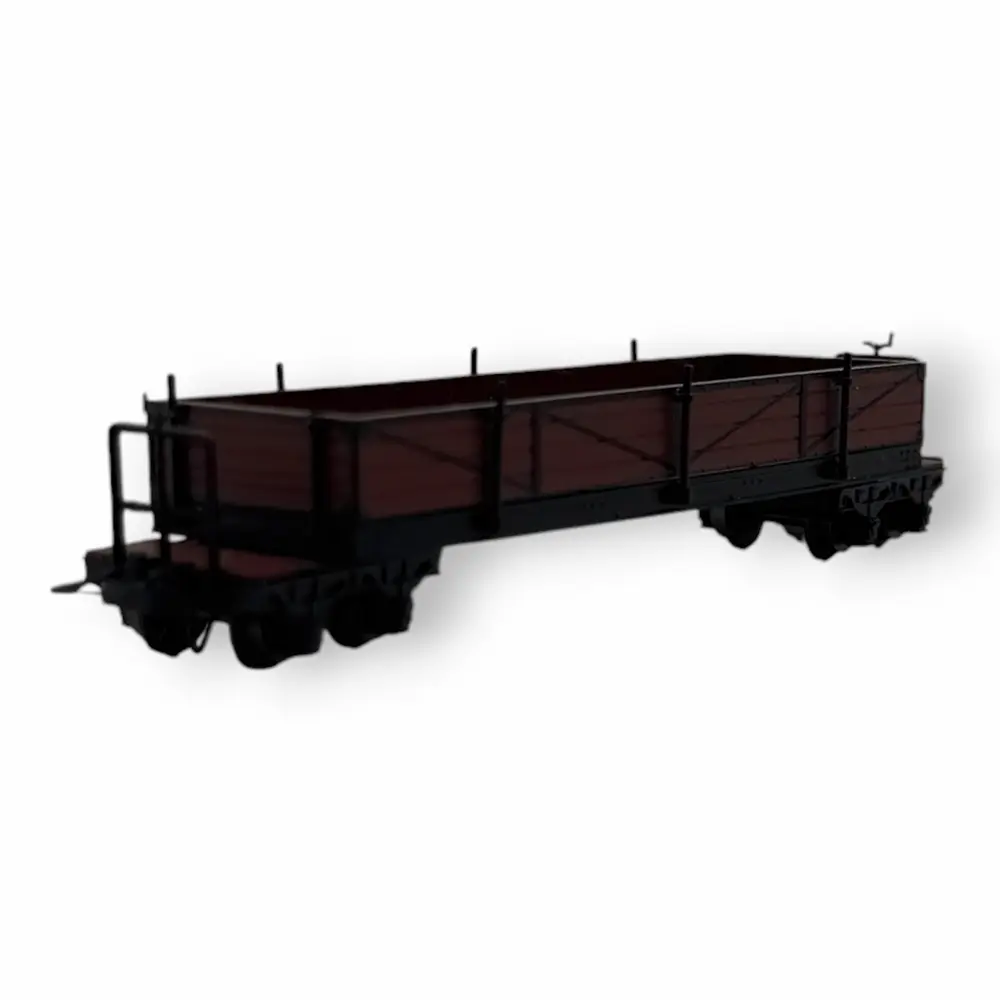 Wagon tombereau marron - Minitrains 5145 - HOe 1/87 - Ep II - 2R