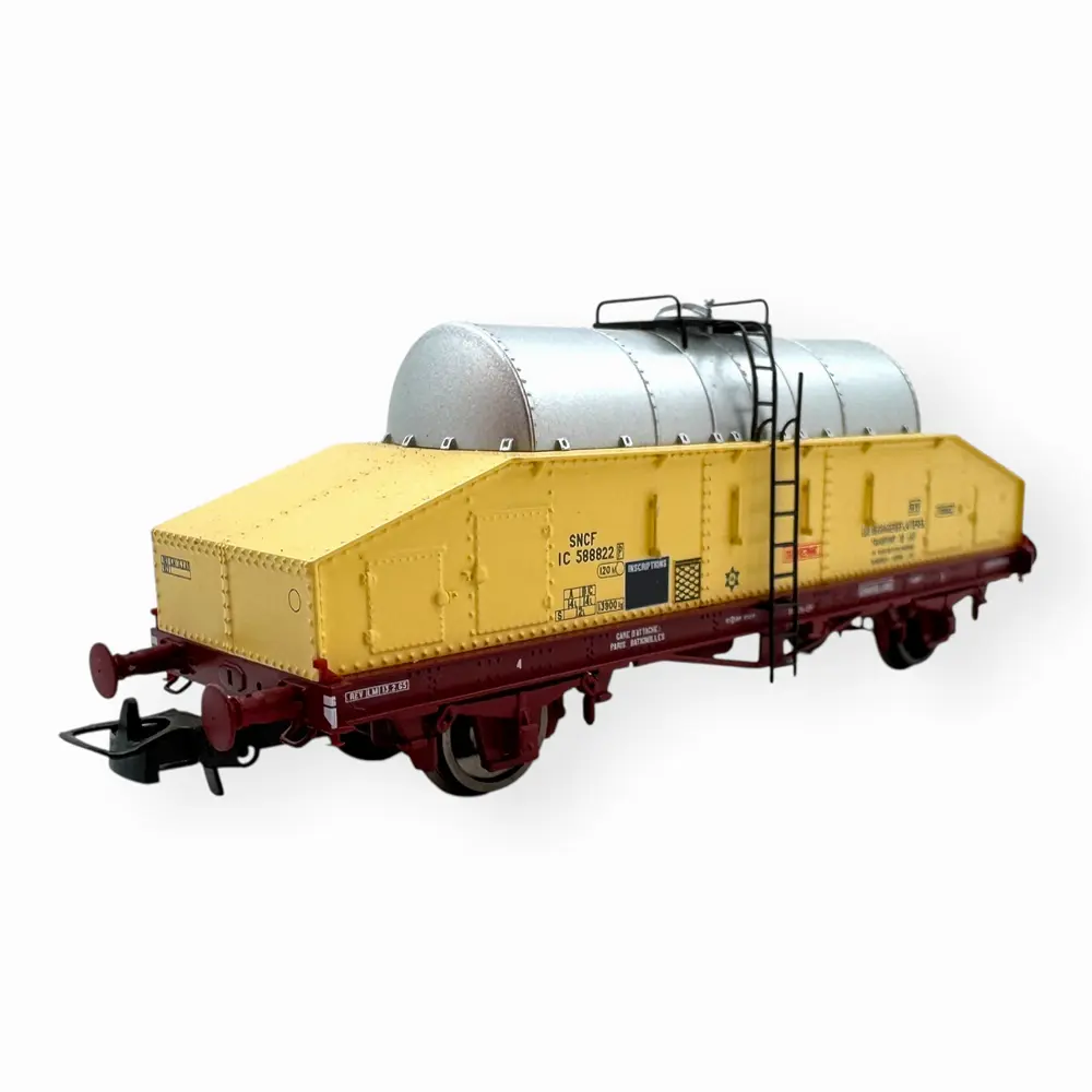 Wagon laitier "beurre frais", inox, rouge, plaques vierges (non montées) - Novateur Modèles 50005 - HO 1/87 - SNCF - Ep IIId - 2R