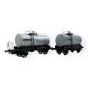 2 wagons citernes rivetées - Ree Modèles WB028 - HO 1/87 - OCEM - Ep III - 2R