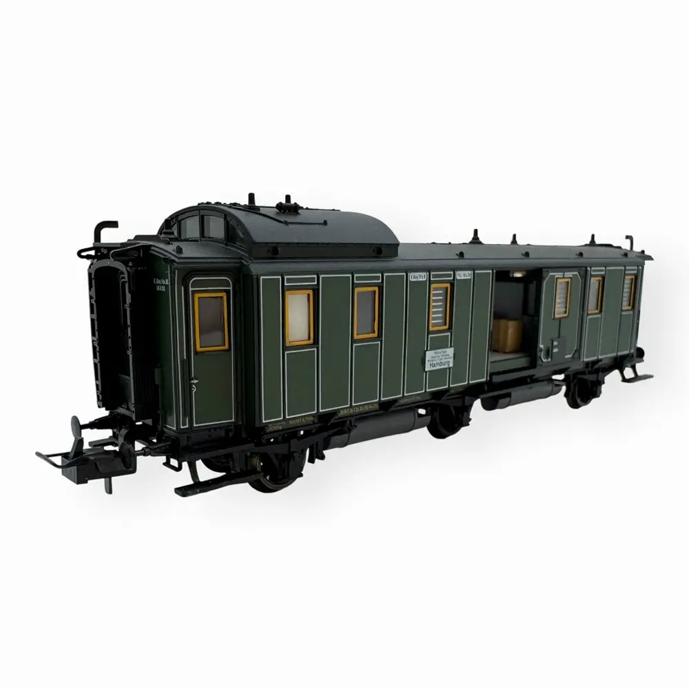 Fourgon à bagages 3 essieux 2 portes coulissantes - Trix 3737 - HO 1/87 - DR 