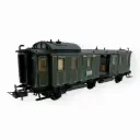 Fourgon à bagages 3 essieux 2 portes coulissantes - Trix 3737 - HO 1/87 - DR 