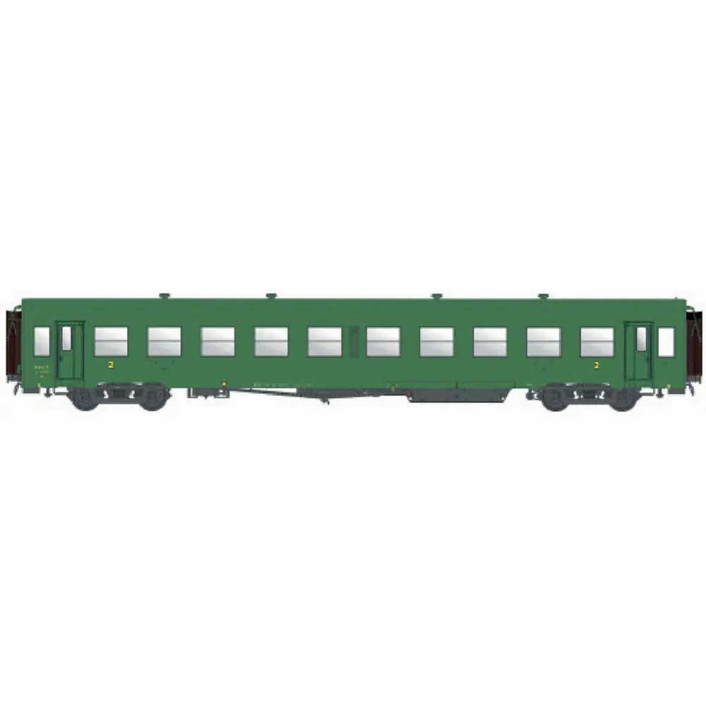 Voiture USI livrée verte, Bmyfi U61, marquage 1956 - Models World 40028 - HO 1/87 - SNCF - Ep III - 2R