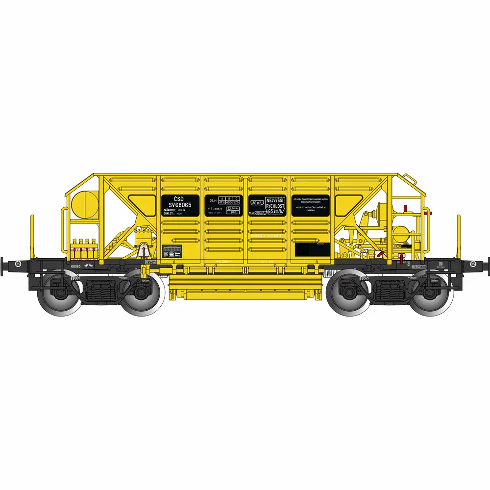 Wagon trémie Faccpp jaune - Albert Modell 360012 - HO 1/87 - CSD - Ep IV - 2R