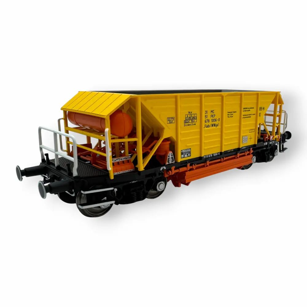 Wagon trémie Fads jaune - Albert Modell 678001 - HO 1/87 - PKP - Ep IV - 2R