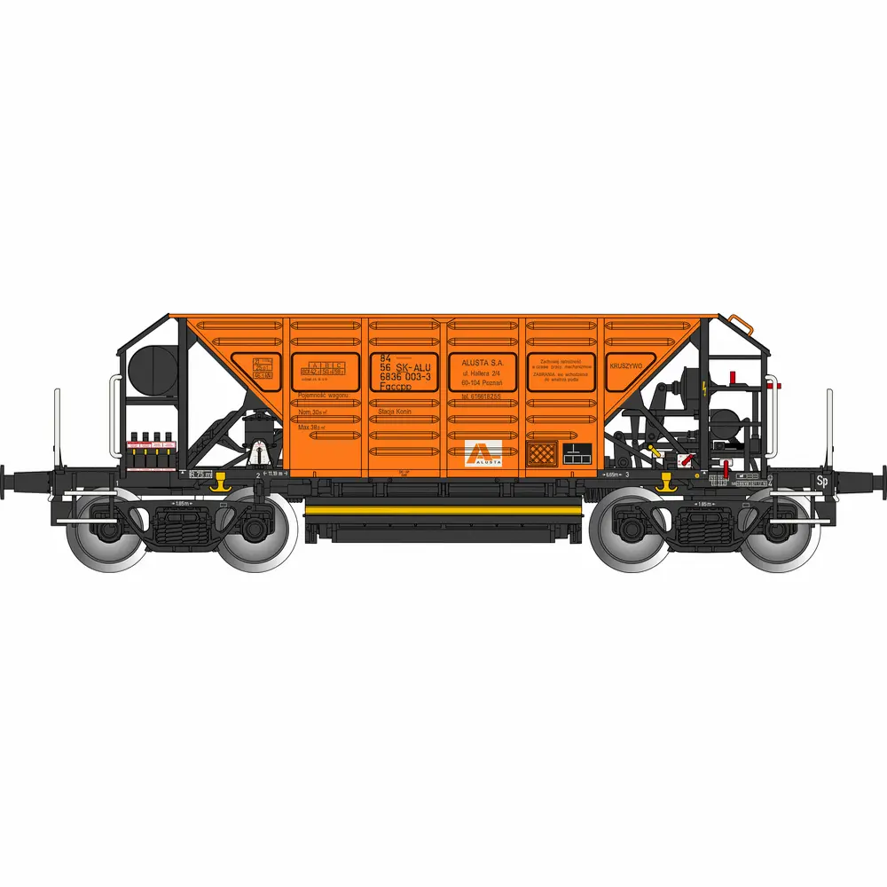 Wagon trémie Faccpp orange - Albert Modell 683030 - HO 1/87 - SK-ALU - Ep VI - 2R