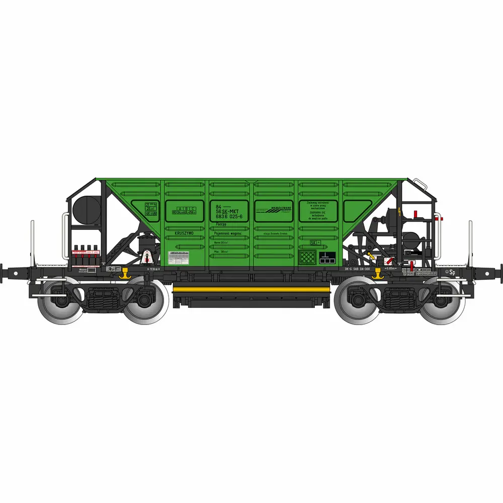 Wagon trémie Faccpp vert - Albert Modell 683031 - HO 1/87 - SK-MKT - Ep VI - 2R