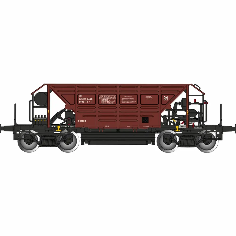 Wagon trémie Faccpp marron - Albert Modell 683032 - HO 1/87 - BDZ - Ep V - 2R