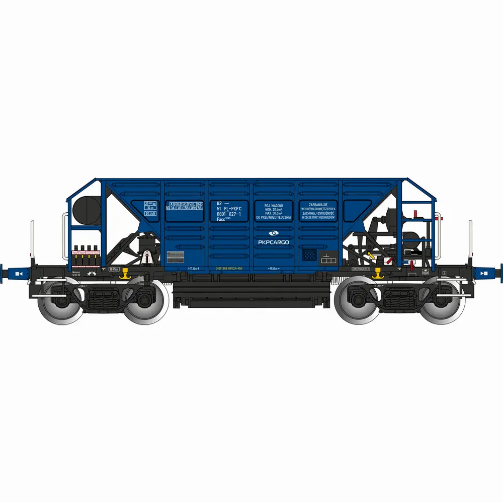 Wagon trémie Facc bleu - Albert Modell 689046 - HO 1/87 - PL-PKPC - Ep VI - 2R